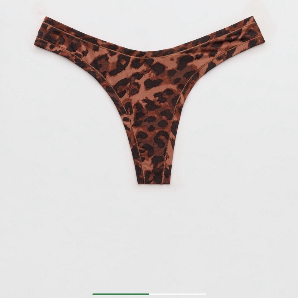 Aerie suoerchill modal Leopard Print Thong. Lg